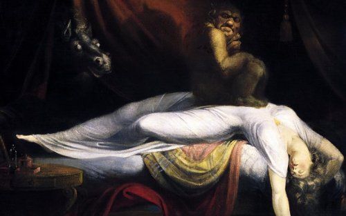 Malowidło przedstawiające inkuba i śpiącą kobietę