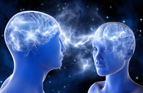 Dwie osoby łączące się ze sobą, a teoria umysłu