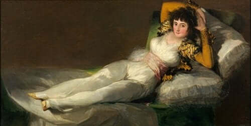 Goya - obraz kobiety na leżance