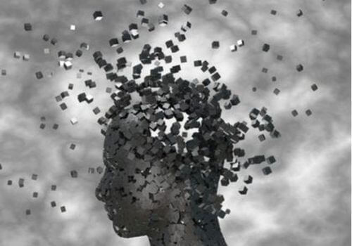 Umysł ludzki rozpadający sie na kawałki