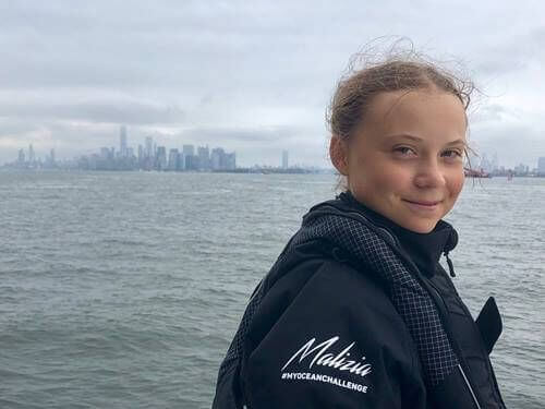 Greta Thunberg na jachcie