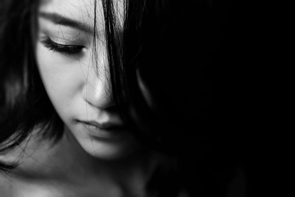 Przygnębiona kobieta
