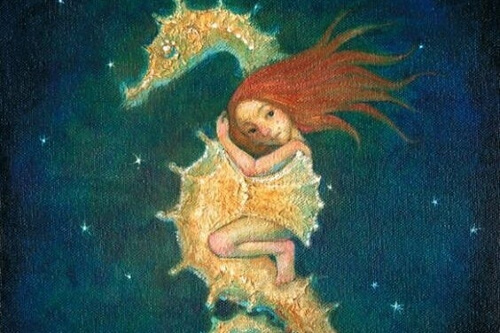 Kobieta i konik morski