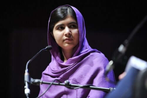 Malala Yousafzai podczas przemówienia