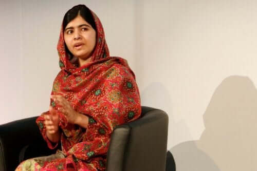 Malala Yousafzai podczas wywiadu