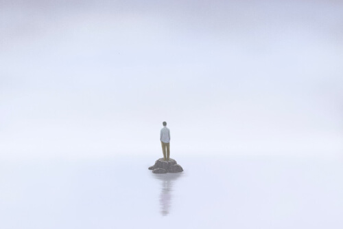 Mężczyzna na bezludnej wyspie