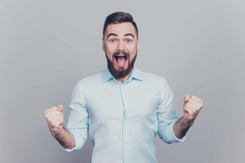 Zadowolony mężczyzna